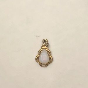 Gold opal necklace piece